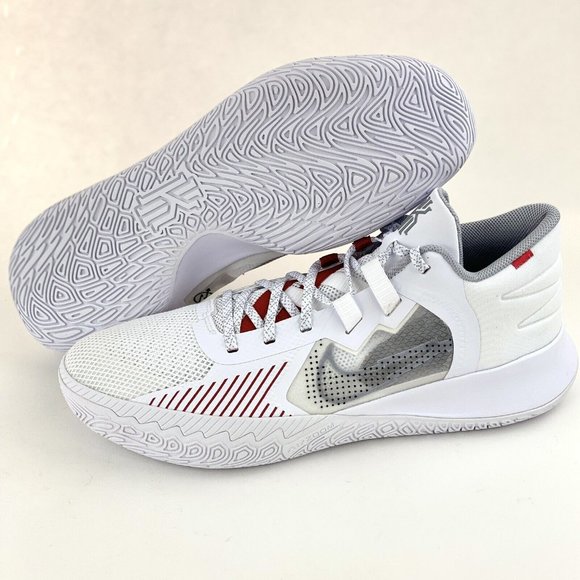 Nike Kyrie Flytrap 5 White Red Grey Men's Size 14 Basketball Shoes - Picture 2 of 12